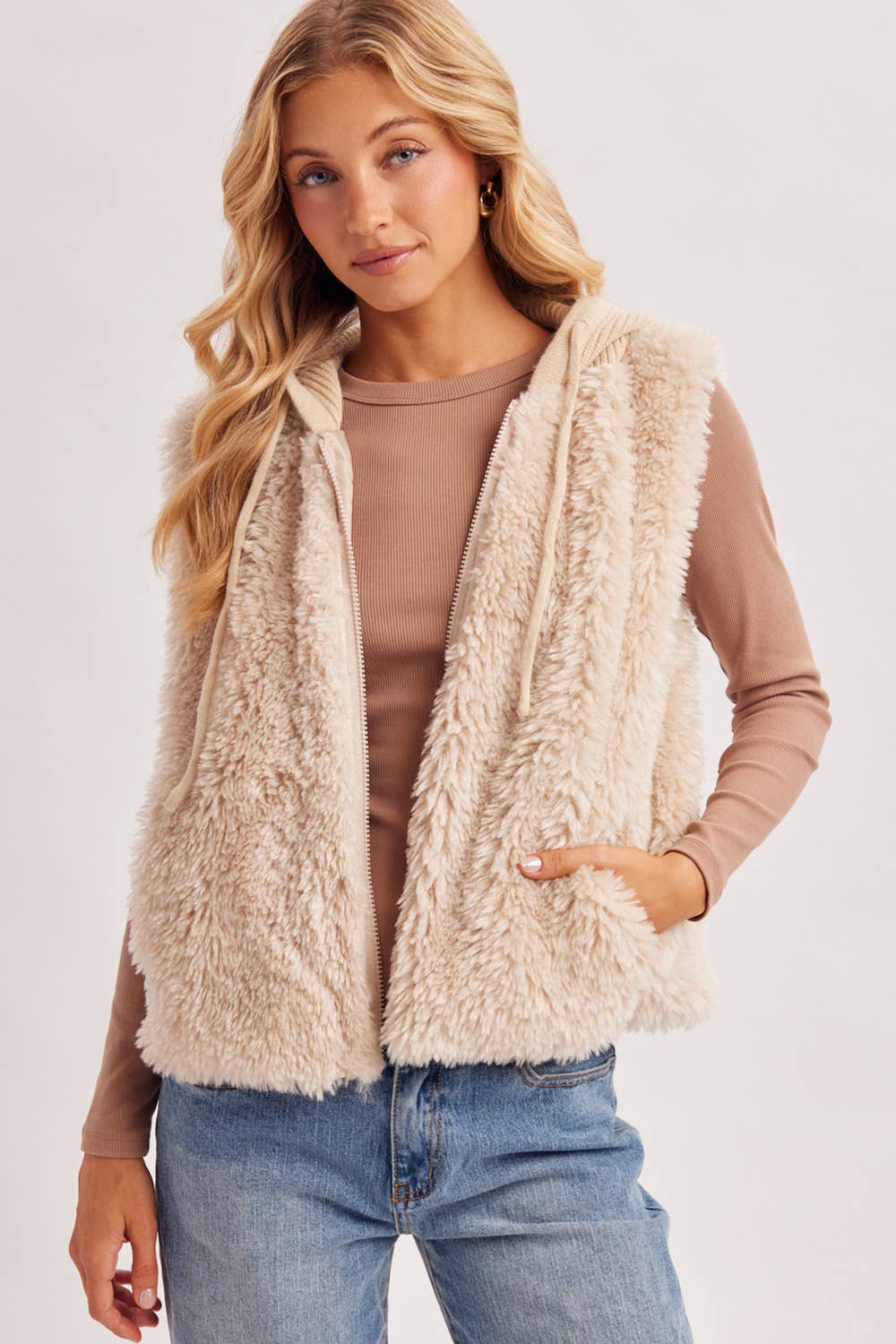 Sara Faux Fur Vest