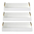 Gold Handle White Tray
