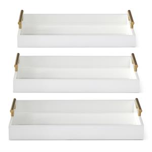 Gold Handle White Tray