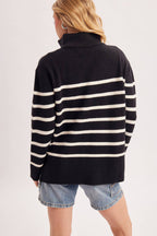 Starla Quater Zip Stripe