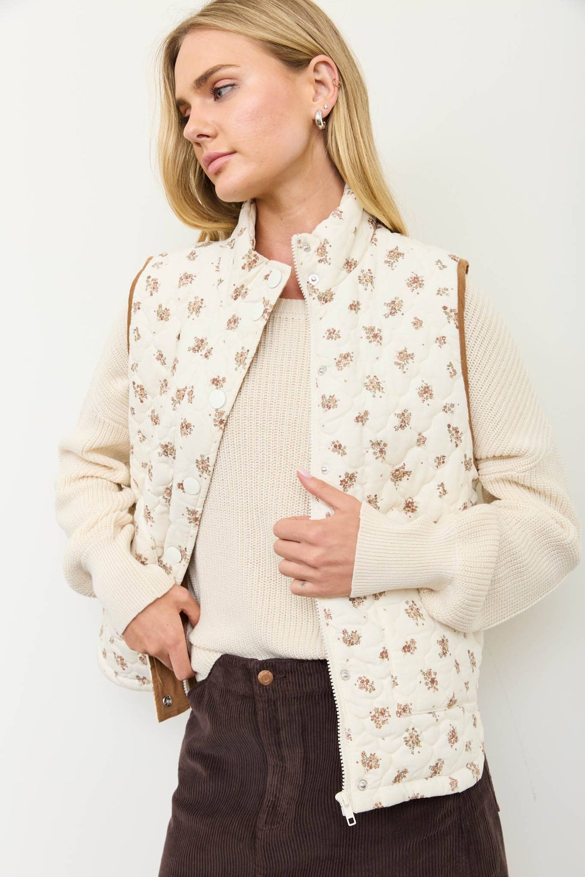 Mallory Floral Quilted Vest