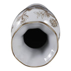 Br/Wh Vase Bird/Vines 12"