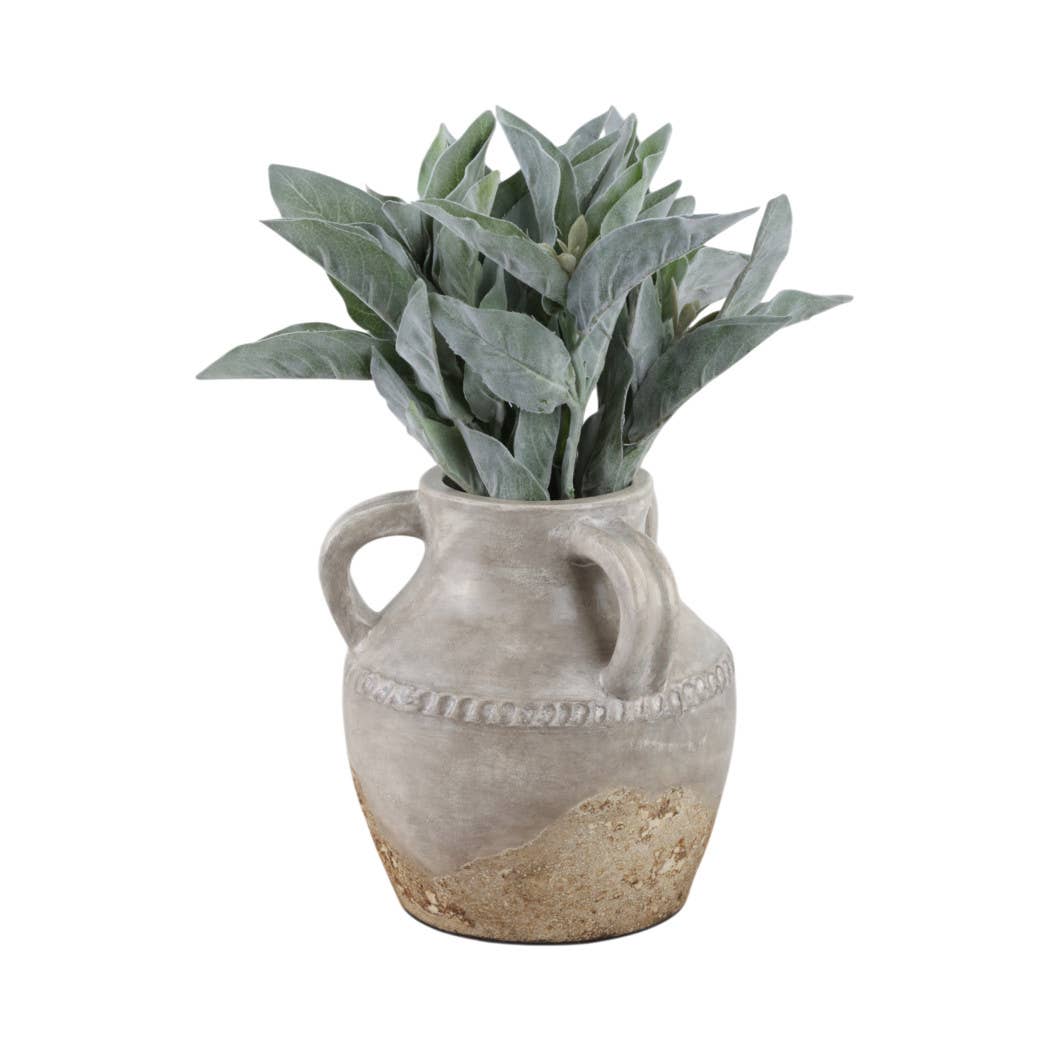 Ivory Ceramic Vase 10"