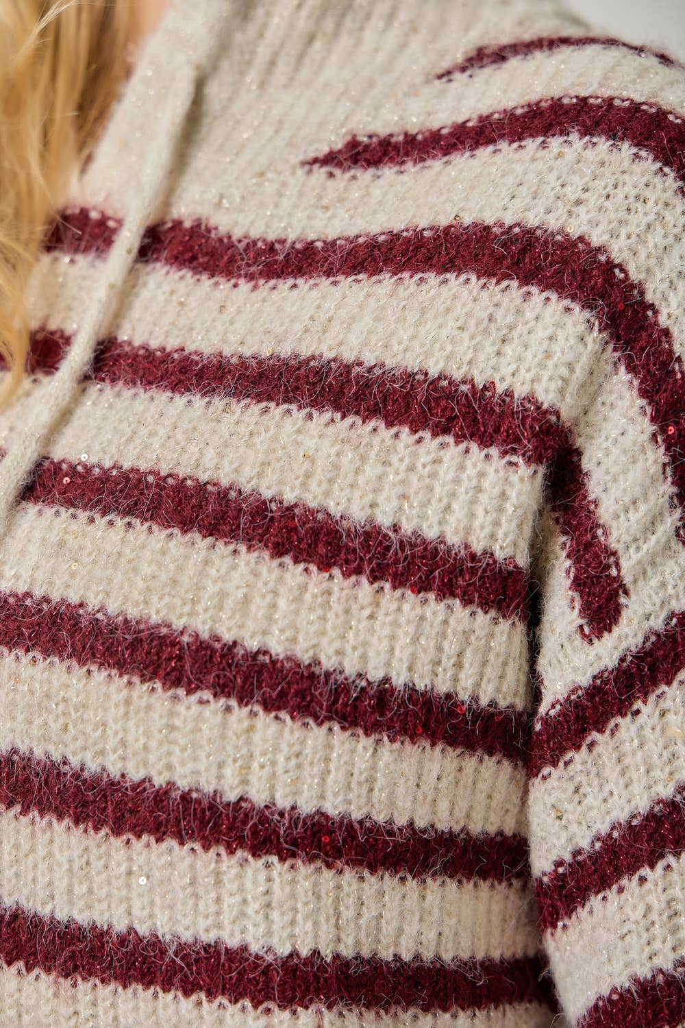 Hanna Striped Hoodie Sweater