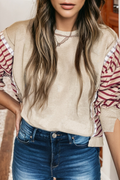 Jamie Raw Seam Color Block Top