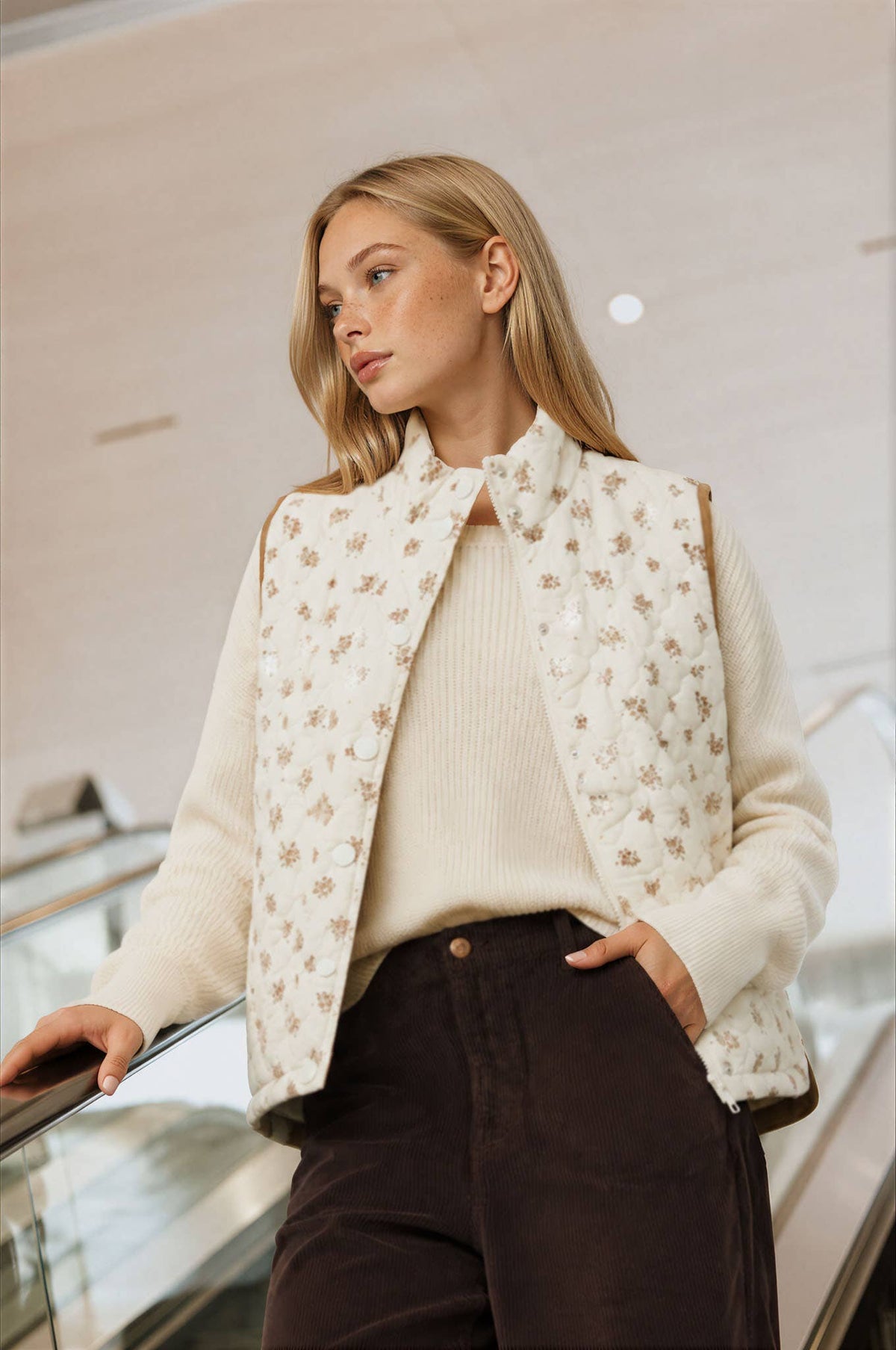 Mallory Floral Quilted Vest