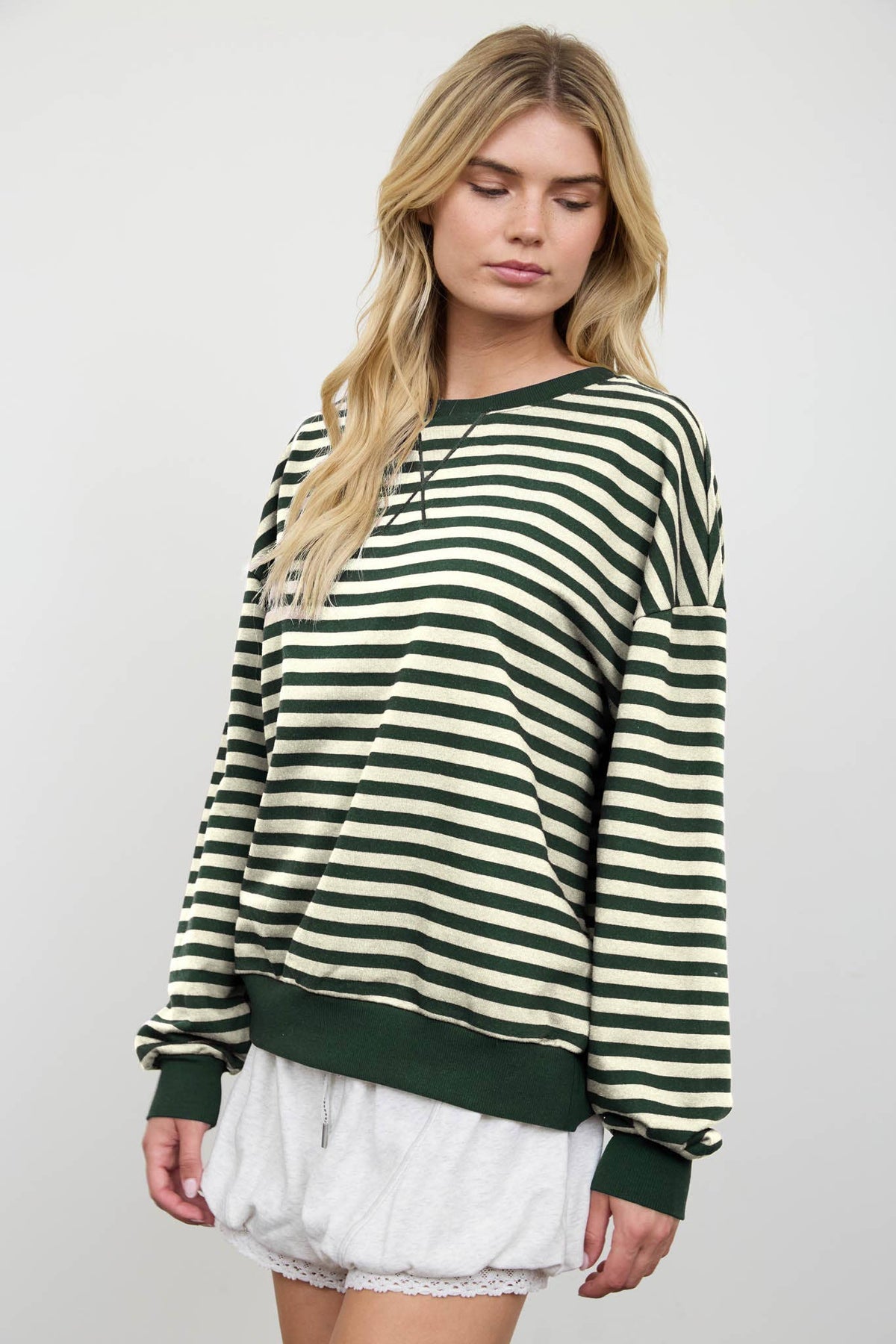 Josie V Stitch Stripe Long Sleeve