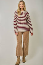 Hanna Striped Hoodie Sweater