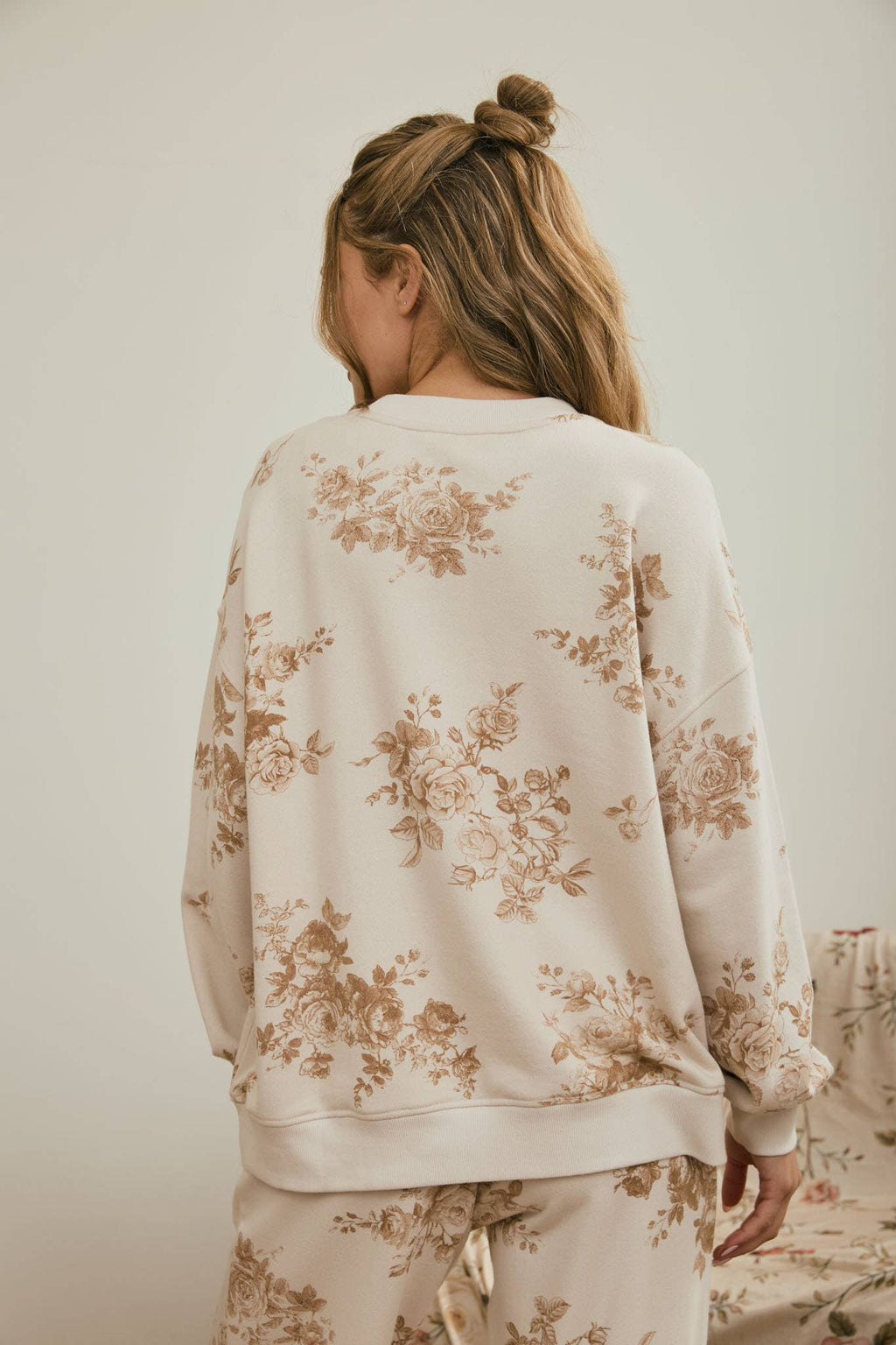 Floral Toile Crew Neck