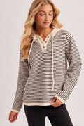HENLEY SWEATER WITH HOODIE