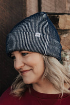 Knit Cuff Beanie in Navy