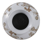 Br/Wh Ceramic Bird/Vines