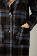Missy Brushed Plaid Long Coat