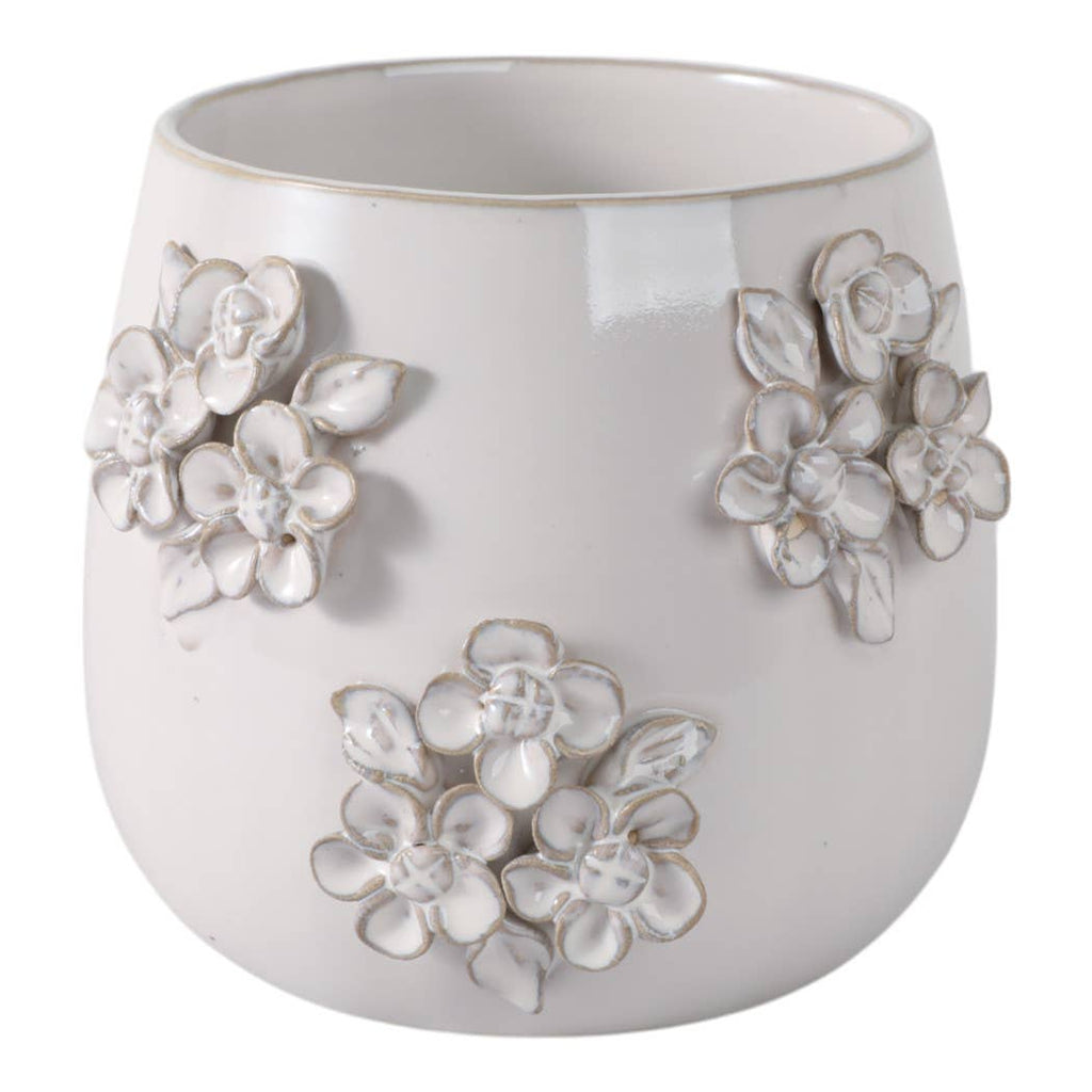 Ceramic Pot Flower Applique