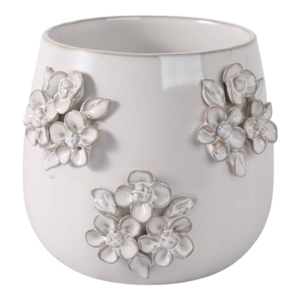 Ceramic Pot Flower Applique