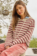 Hanna Striped Hoodie Sweater