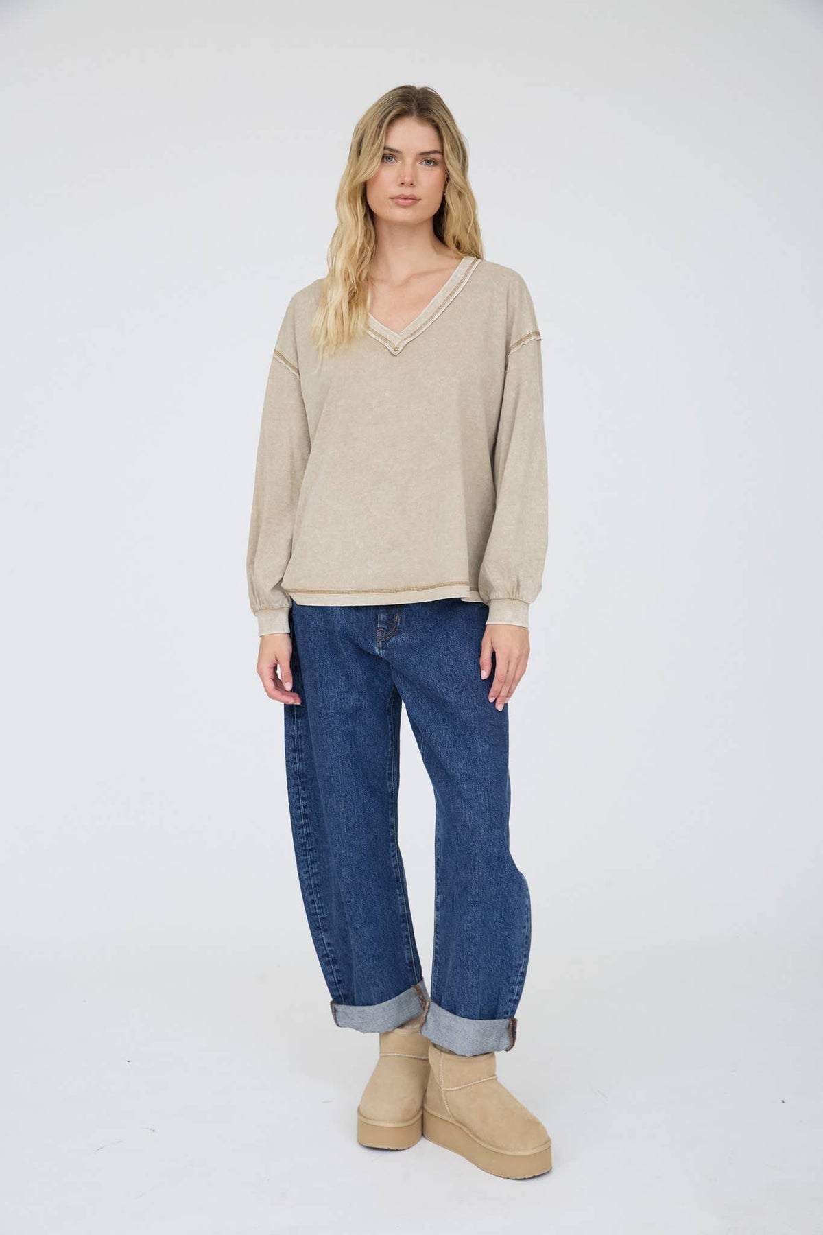 Zoe Washed Knit Top
