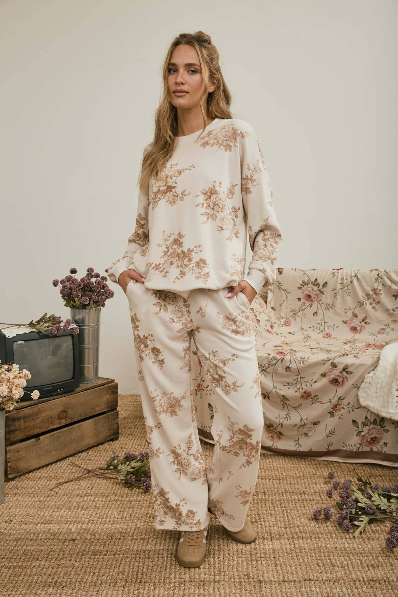 Floral Toile Lounge Pants
