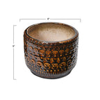 Embossed Stoneware Planter