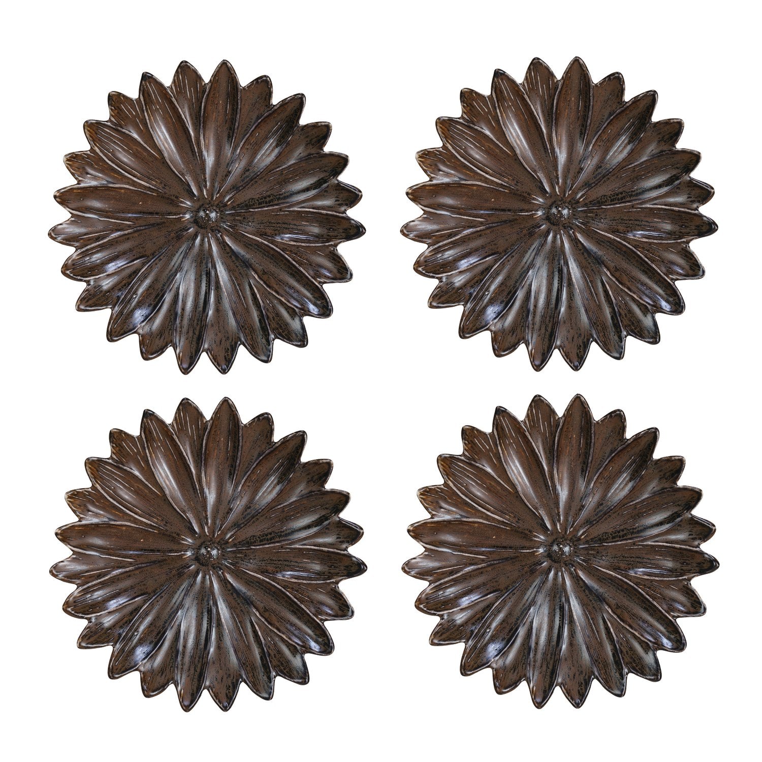 Brown Flower Shaped Plate