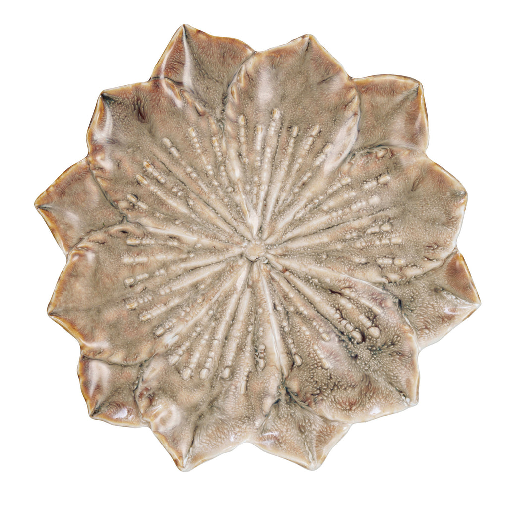 Cream Flower Shaped Plate