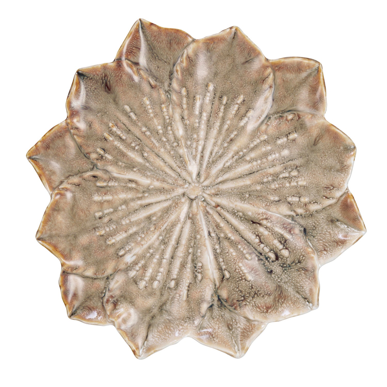 Cream Flower Shaped Plate