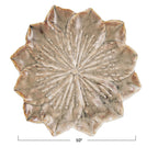 Cream Flower Shaped Plate