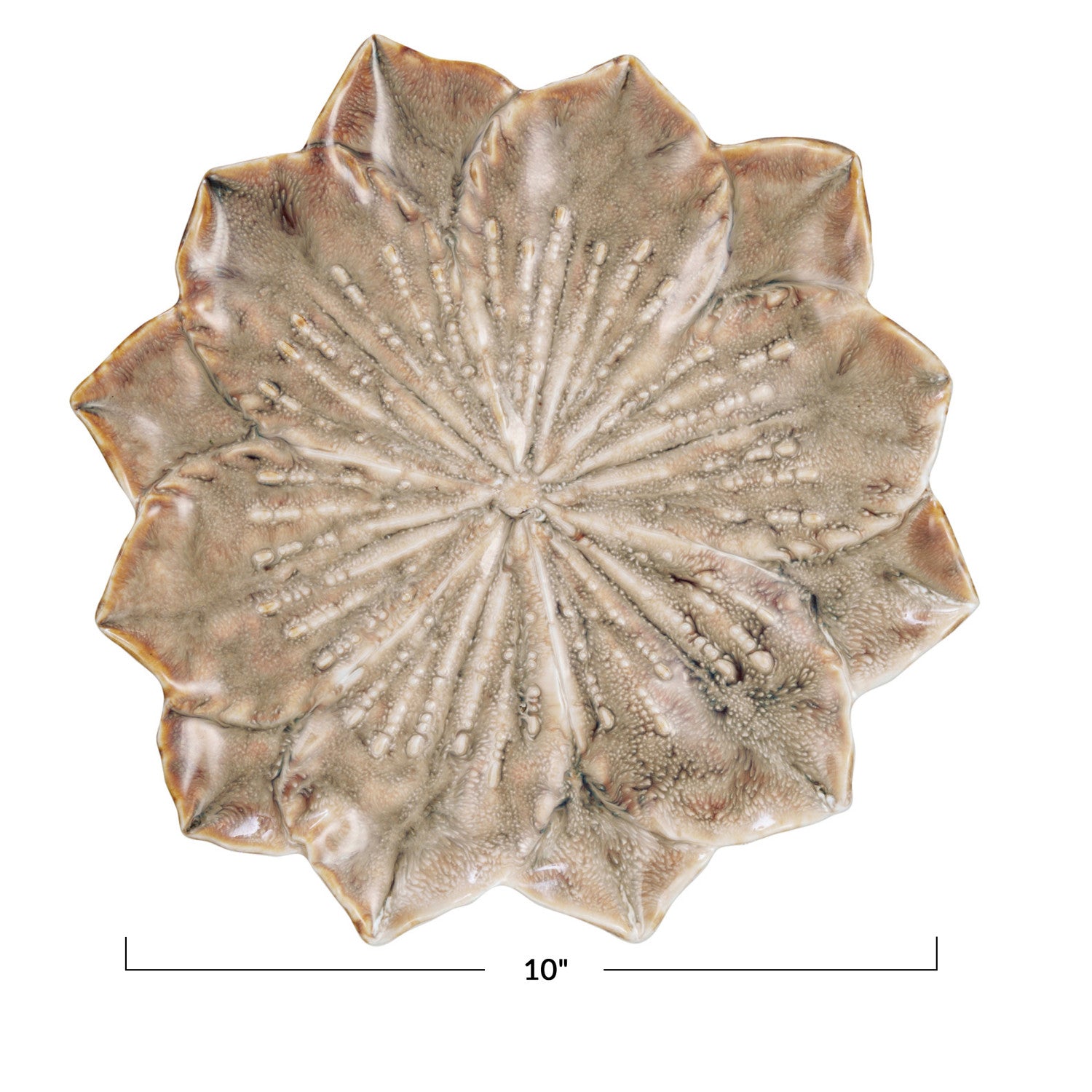 Cream Flower Shaped Plate