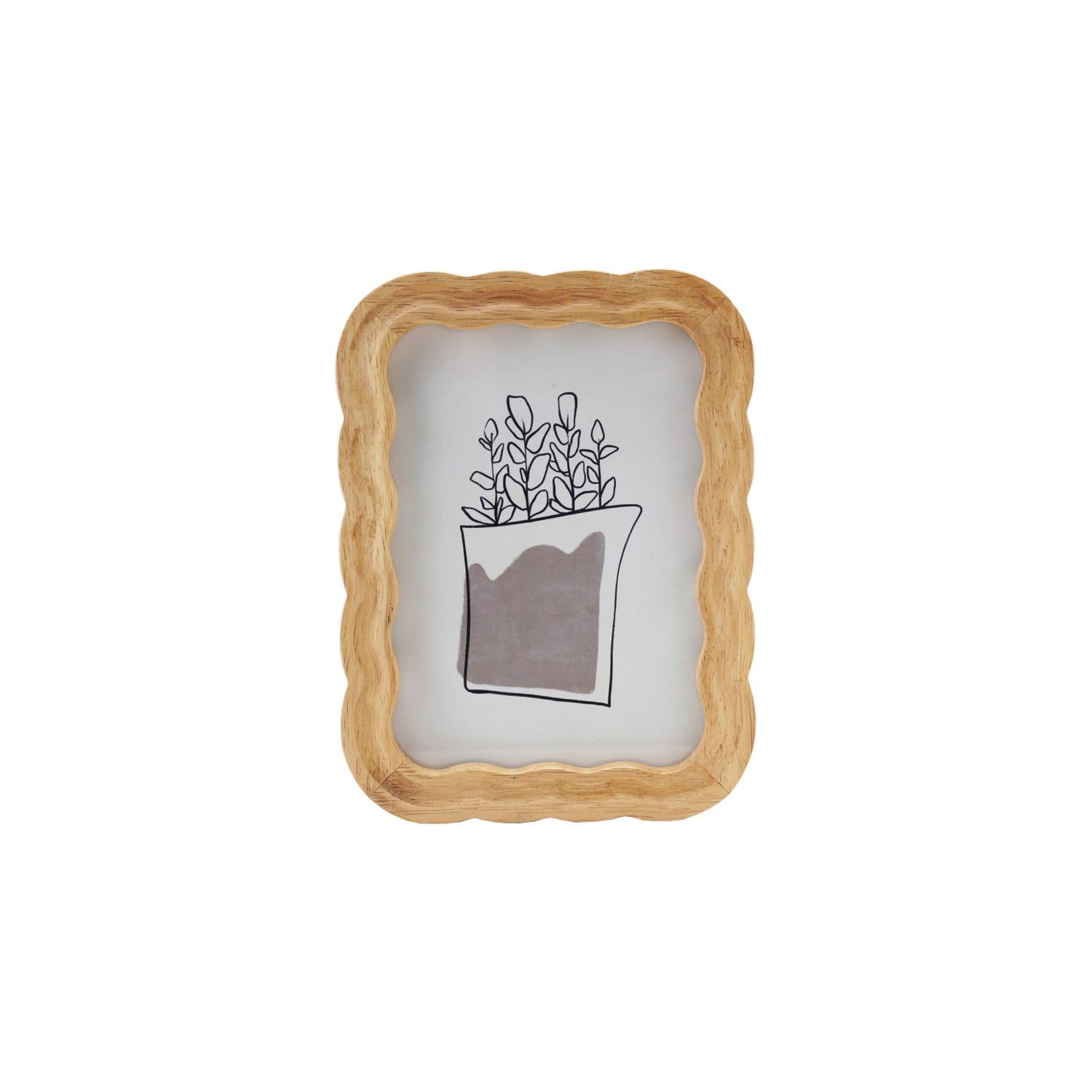 5"x7" Rubberwood Scalloped Photo Frame