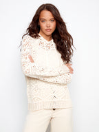 Dana Raglan Long Sleeve Crochet Hoodie