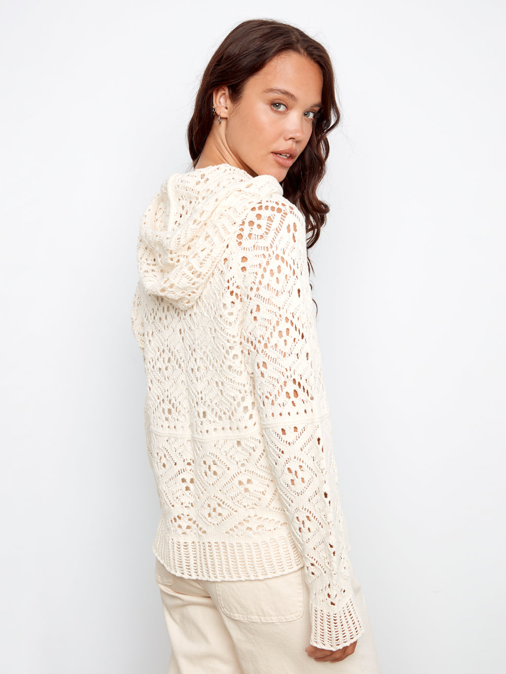 Dana Raglan Long Sleeve Crochet Hoodie