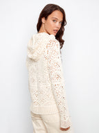 Dana Raglan Long Sleeve Crochet Hoodie