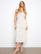 Bailey Polka Dot Printed Dress with Smocking Waist