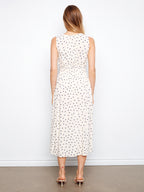 Bailey Polka Dot Printed Dress with Smocking Waist
