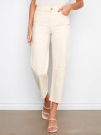 Charlie Barrel Leg Neutral Twill Pants