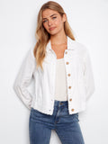 Kristy Linen Jacket with Frayed Hems