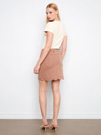 Mia Scalloped Hem Twill Skort**