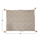 Floral Throw with Tassels