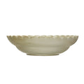 Scalloped Stoneware Bowl - Green