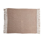 Brown Woven Slub Throw
