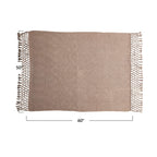 Brown Woven Slub Throw