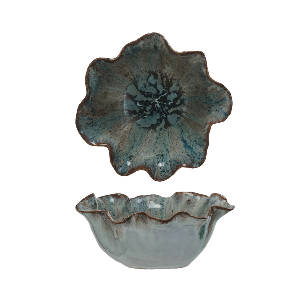 Flower Shaped Stoneware Bowl