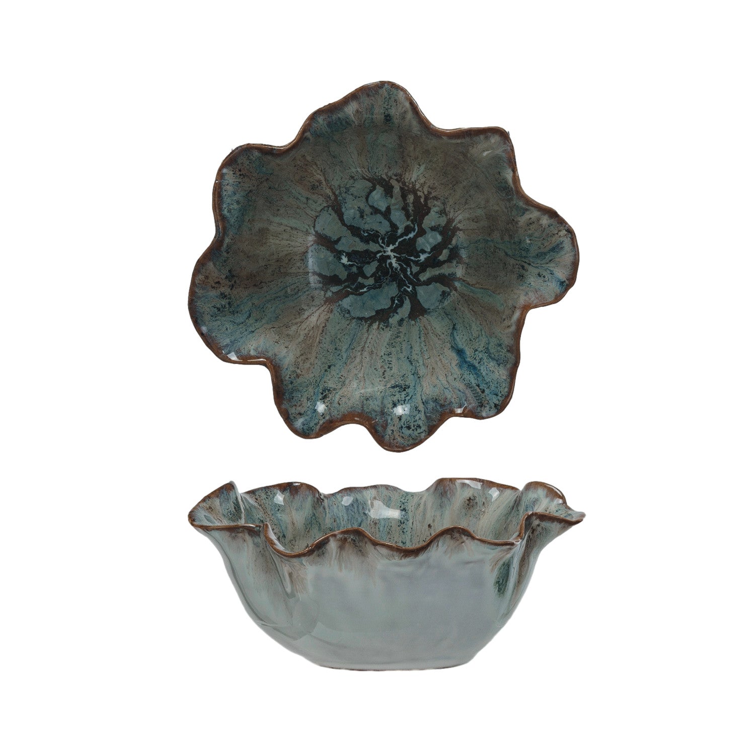 Flower Shaped Stoneware Bowl