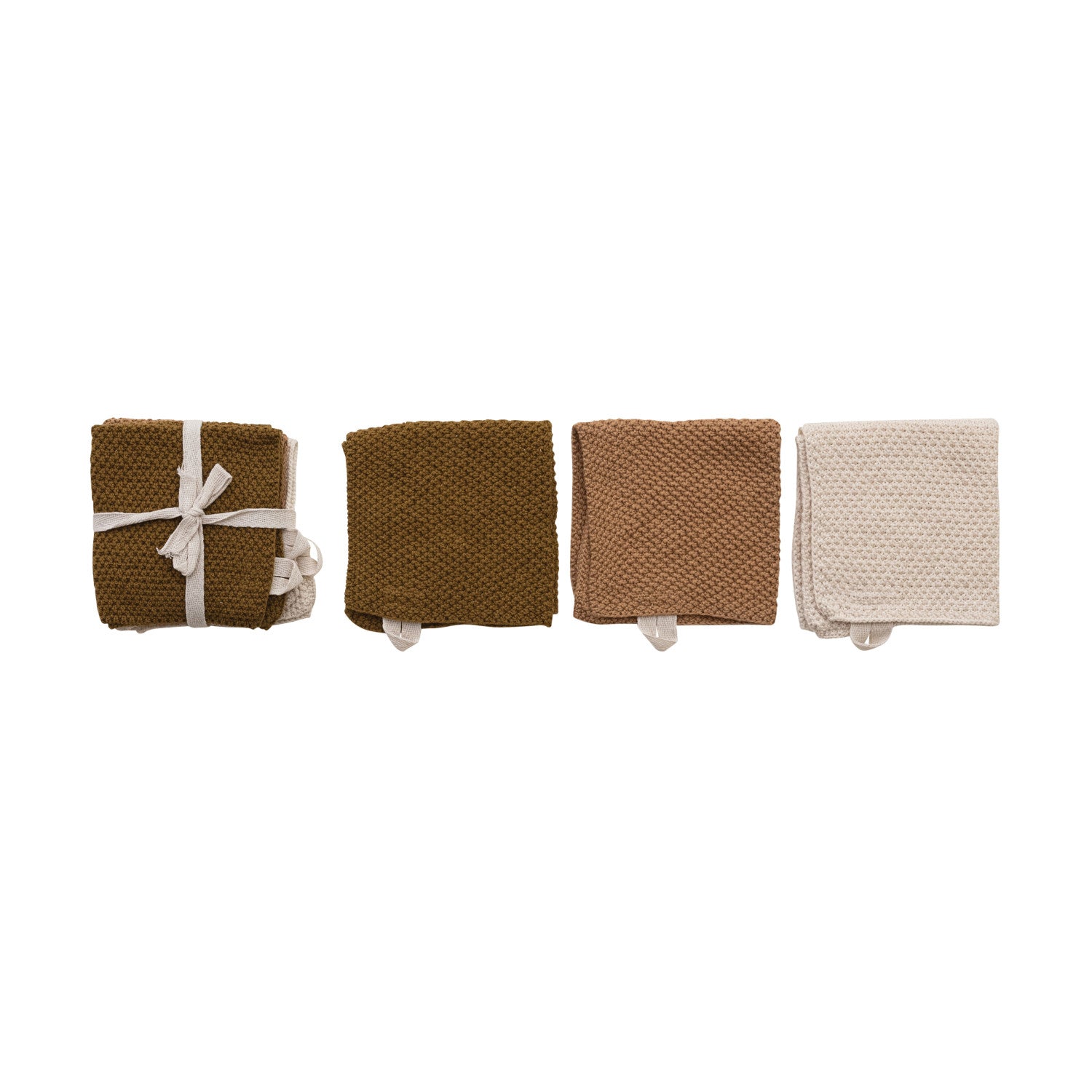 Cotton Knit Dish Cloths S/3