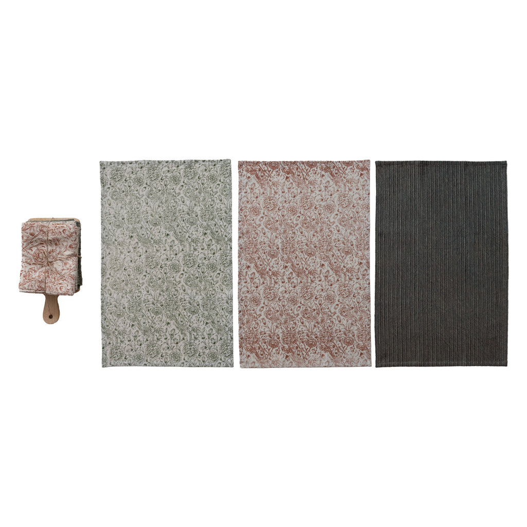 Tea Towel Set With Serving Board