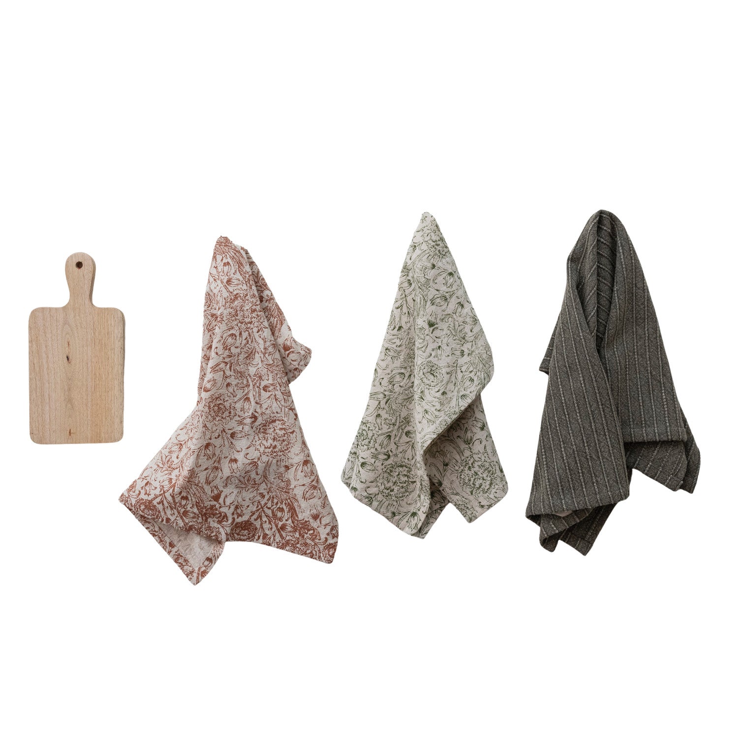 Tea Towel Set With Serving Board