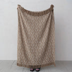 Jacquard Throw W/Floral Pattern