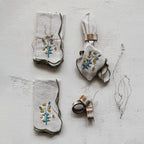 Scalloped Napkins W/Contrast Stitched Edge