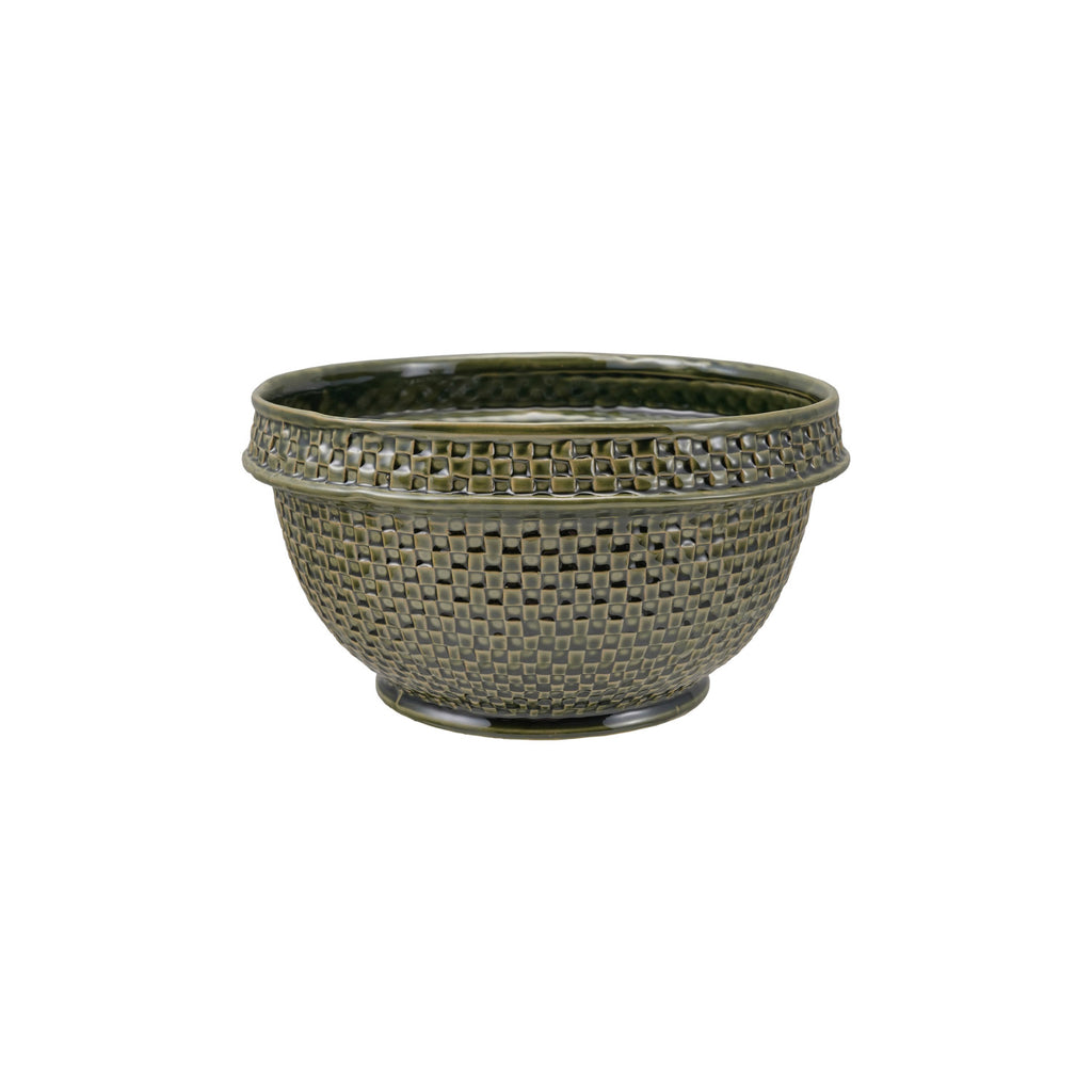 Basket Weave Green Bowl