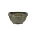 Basket Weave Green Bowl